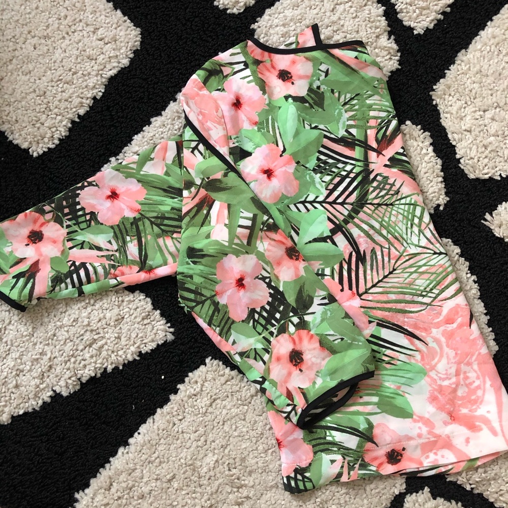 Floral tropical blouse